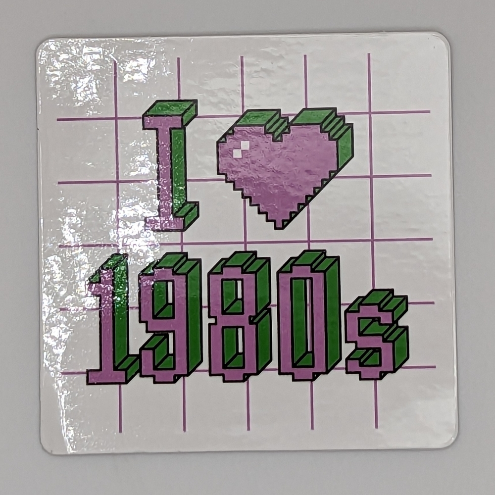 I Love 1980s Sticker